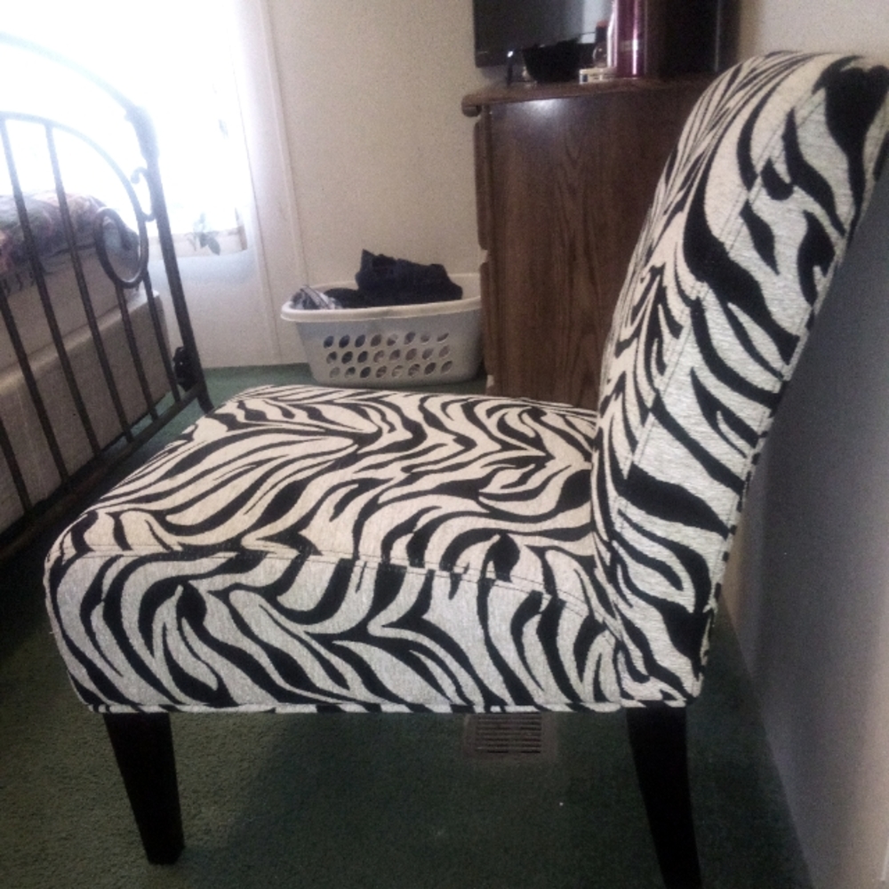 Zebra Print Accent Chair